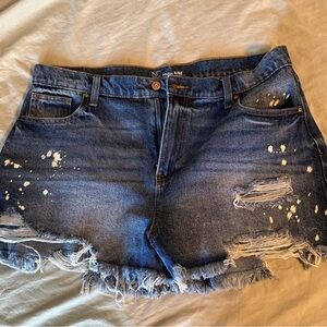 NOBO Blue Distressed Jean Shorts